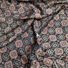 Modal Silk Ajrakh Brown Floral Hand Block Printed Fabric