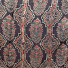 Modal Silk Ajrakh Brown Floral Hand Block Printed Fabric
