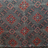 Modal Silk Ajrakh Brown Floral Hand Block Printed Fabric