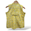 Yellow Dabu Slub Cotton Floral Tunic
