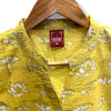 Yellow Dabu Slub Cotton Floral Tunic