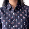 Black Ajrakh Floral Shirt