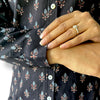 Black Ajrakh Floral Shirt
