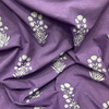 Dabu Light Purple Floral Hand Block Printed Fabric