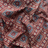 Ajrakh Red Geometric Hand Block Printed Fabric