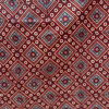 Ajrakh Red Geometric Hand Block Printed Fabric