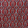 Ajrakh Red Floral Hand Block Printed Fabric