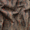 Ajrakh Brown Floral Hand Block Printed Fabric