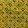 Ajrakh Yellow Geometric Hand Block Printed Fabric