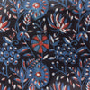 Dabu Black Floral Hand Block Printed Fabric