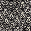 Dabu Black Floral Hand Block Printed Fabric