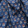 Dabu Blue Floral Hand Block Printed Fabric
