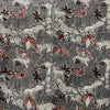 Dabu Grey Animal Motif Hand Block Printed Fabric