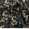 Dabu Black Floral Hand Block Printed Fabric