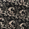 Dabu Black Floral Hand Block Printed Fabric