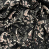 Dabu Black Floral Hand Block Printed Fabric