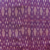 Cotton Mercerised Ikkat Purple With White Woven Fabric