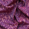 Cotton Mercerised Ikkat Purple With White Woven Fabric