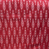 Cotton Mercerised Ikkat Red With White Woven Fabric
