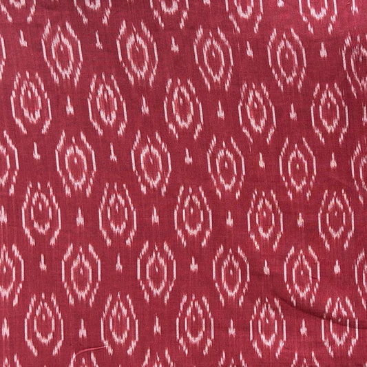 Cotton Mercerised Brown Purple With White Woven Fabric