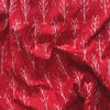 Cotton Mercerised Red With White Woven Fabric