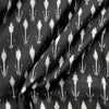 Cotton Mercerised Black With White Woven Fabric