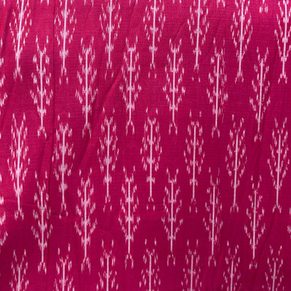 Cotton Mercerised Pink With White Woven Fabric