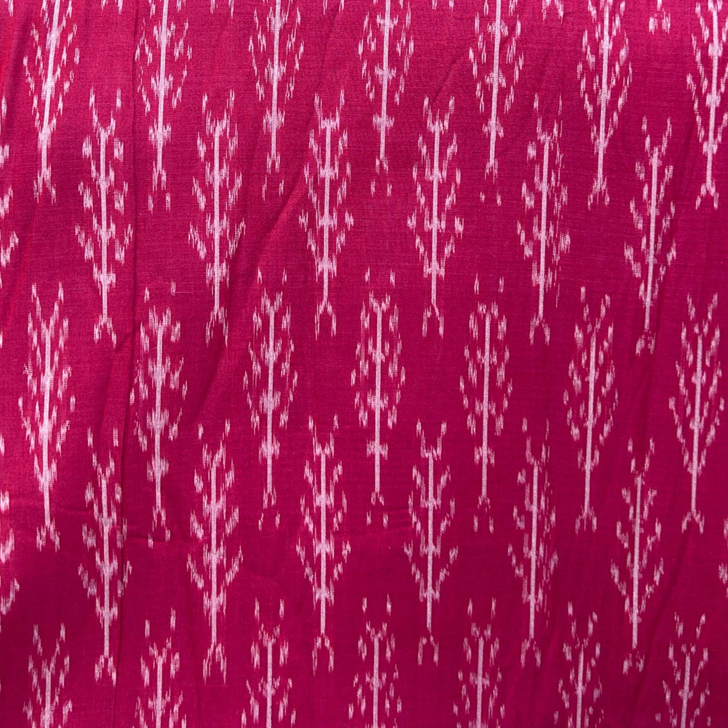 Cotton Mercerised Pink With White Woven Fabric