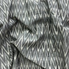 Cotton Mercerised Ikkat Grey With White Woven Fabric