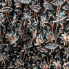 Kalamkari Black Floral Hand Block Printed Fabric