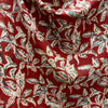 Kalamkari Red Floral Hand Block Printed Fabric