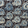 Kalamkari Black Floral Hand Block Printed Fabric