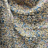 Kalamkari Olive Green Floral Hand Block Printed Fabric