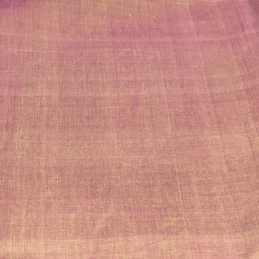 Mangalgiri Pink-Golden Handloom Cotton Fabric