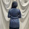 Ajrakh Blue Geometric Modal Silk Short Kurti