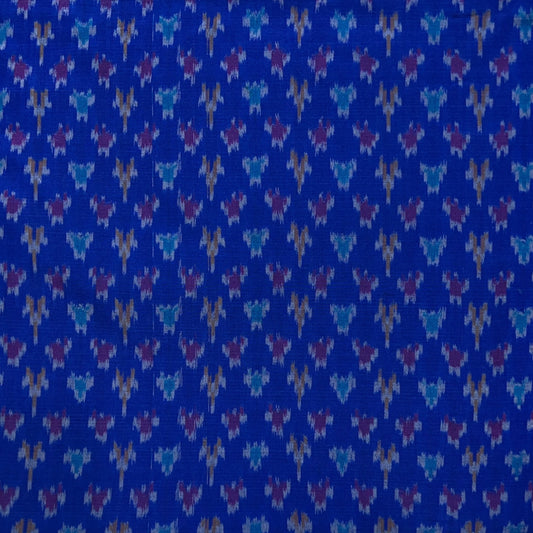 Sico Ikkat Blue Handloom Fabric