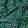 Sico Ikkat Dark Green Handloom Fabric
