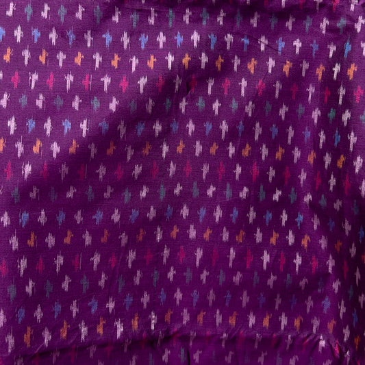 Sico Ikkat Purple Handloom Fabric