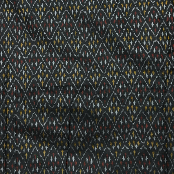 Sico Ikkat Black Handloom Fabric
