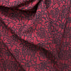 Dabu Red Slub Cotton Floral Hand Block Printed Fabric