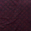 Dabu Red Slub Cotton Floral Hand Block Printed Fabric