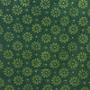 Dabu Green Slub Cotton Floral Hand Block Printed Fabric
