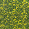 Dabu Green Slub Cotton Floral Hand Block Printed Fabric