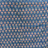 Ajrakh Blue Floral Hand Block Printed Fabric