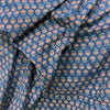 Ajrakh Blue Floral Hand Block Printed Fabric