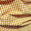 Mangalgiri Orange Checks Handloom Cotton Fabric