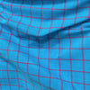Mangalgiri Blue with Pink Checks Handloom Cotton Fabric