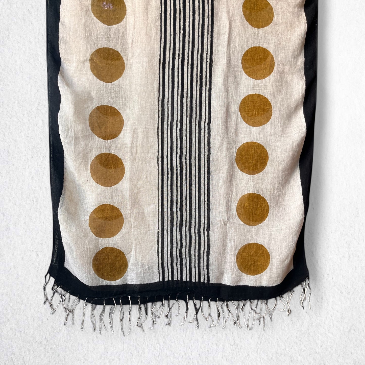 Bagru Hand Block Printed Linen Dupatta