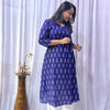 Mercerised Ikkat Blue Handloom Angrakha