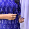 Mercerised Ikkat Blue Handloom Angrakha